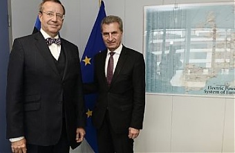 Toomas Hendrik Ilves and Günther Oettinger. Brussels, 16.10.2014. Photo: president.ee