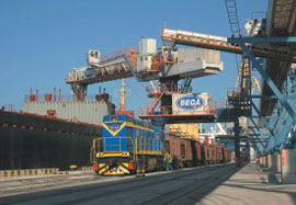 Klaipeda sea port.