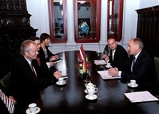 At the meeting of Andris Berzins and Ruprecht Polenz. Riga, 19.09.2012. Photo: president.lv