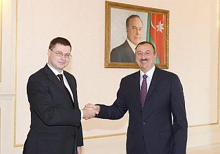 Valdis Dombrovskis and Ilham Aliyev. Baku, 28.11.2012. Photo: flickr.com