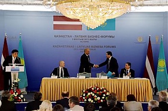 Andris Bērziņš at he Latvian-Kazakh Business Forum. Photo: president.lv