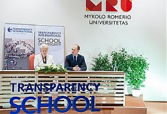 Dalia Grybauskaite at the opening ceremony of the Transparency International summer school. Photo: lrp.lt