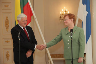 Valdas Adamkus in Helsinki. Valdas Adamkus in Helsinki.