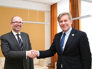 Radek Pech and Audronius Azubalis. Vilnius, 18.03.2010.