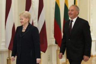 Dalia Grybauskaite and Andris Berzins. Vilnius, 19.07.2011. Photo: president.lt 