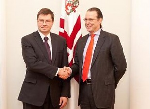 Valdis Dombrovskis and Anders Borg. Riga, 1.02.2012. Photo: flickr.com