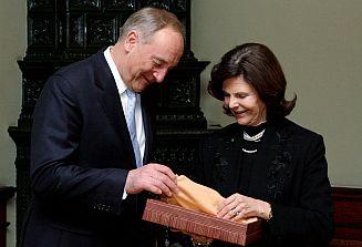 Andris Berzins and Queen Silvia of Sweden. Riga, 20.03.2013. Photo: president.lv