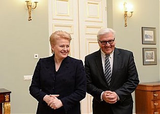 Dalia Grybauskaite and Frank-Walter Steinmeier. Vilnius, 11.03.2014. PhotoL lrp.lt