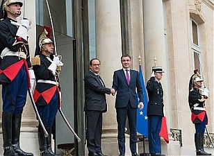 Francois Hollande and Taavi Rõivas. Photo: valitsus.ee