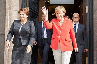 Laimdota Straujuma and Angela Merkel. Riga, 18.08.2014. Photo: flickr.com