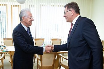 Mario Monti and Algirdas Butkevicius. Vilnius, 15.09.2014. Photo: lrv.lt