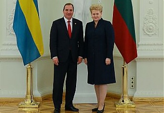  Stefan Löfven and Dalia Grybauskaite. Vilnius, 21.10.2014. Photo: lrp.lt