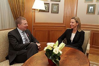 Edgars Rinkevics and Federica Mogherini. Riga, 13.11.2014. Photo: flickr.com