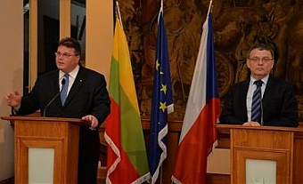 Linas Linkevicius and Lubomir Zaoralek. Prague, 26.11.2014. Photo: urm.lt