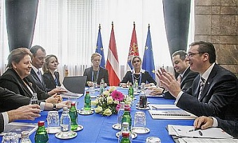 At the meeting of Aleksandar Vučić and Laimdota Straujuma. Belgrade, 16.12.2014. Photo: flickr.com  