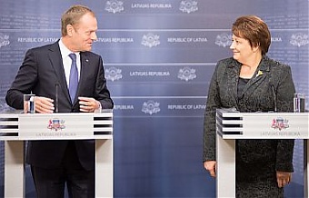 Donald Tusk and Laimdota Straujuma. Riga, 9.01.2015. Photo: flickr.com