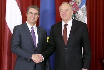 Roberto Azevedo and Andris Berzins. Riga, 24.03.2015. Photo: president.lv