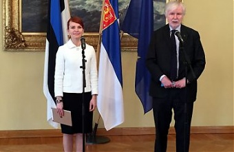  Keit Pentus-Rosimannus and  Erkki Tuomioja. Helsinki, 10.04.2015. Photo: flickr.com