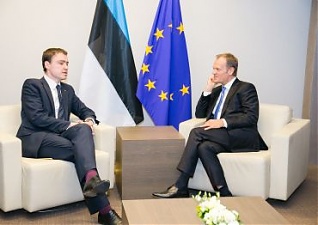 Taavi Rõivas and Donald Tusk. Brussels, 5.05.2015. Photo: valitsus.ee