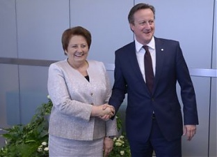 Laimdota Straujuma and David Cameron. Riga, 22.05.2015. Photo: flickr.com