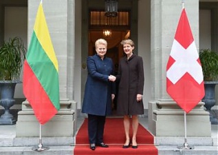 Dalia Grybauskaite and  Simonetta Sommaruga. Bern, 8.10.2015. Photo: lrp.lt