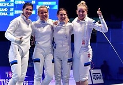 Estonian women's fencing team become world champions in Leipzig Estonian women's fencing team become world champions in Leipzig