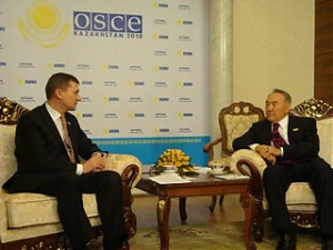 Andrus Ansip and Nursultan Nazarbajev. Astana, 1.12.2010.