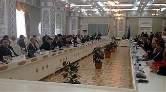 At the Estonian-Tajikistan economic forum in Dushanbe. Photo: valitsus.ee