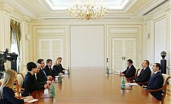 inas Linkevicius met with the President of Azerbaijan Ilham Aliyev and the Foreign Minister Elmar Mamedjarov. Baku, 21.10.2014. Photo: urm.lt