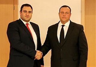 Aleksandre Chikaidze and Rihards Kozlovskis. Tbilisi, 27.11.2014. Photo: iem.gov.lv