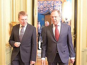 Edgars Rinkevics and Sergey Lavrov. Moscow, 12.01.2015. Photo: flickr.com Edgars Rinkevics and Sergey Lavrov. Moscow, 12.01.2015. Photo: flickr.com