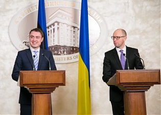 Taavi Rõivas and Arseni Jatsenjuk. Kiev, 13.01.2015. Photo: valitsus.ee