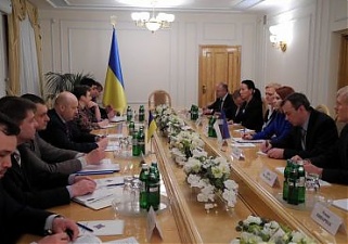 Keit Pentus-Rosimannus at the meeting with Oleksandr Turchyno. Kyiv, 14.01.2015. Photo: flickr.com