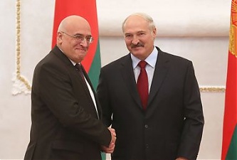 Martins Virsis and  Alexander Lukashenko. Minsk, 5.10.2015. Photo: president.gov.by