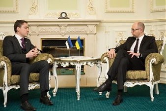Taavi Roivas and Arseniy Yatsenyuk. Kiev, 26.01.2016. Photo: valitsus.ee
