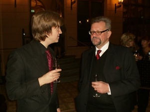 The pianist Ugis Krisjanis and Mats Staffansson In the Art Museum. Riga, 8.11.2011.  