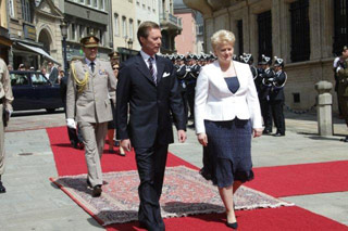 Grand Duke Henri and Dalia Grybauskaitė.