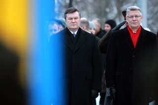 Viktor Yanukovych and Valdis Zatlers. Riga 15.12.2010.