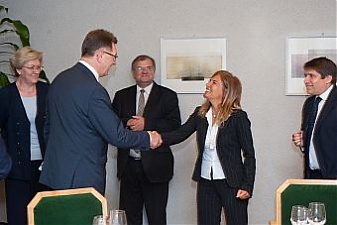 Algirdas Butkevicius at the meeting with BUSINESSEUROPE representatives. Vilnius, 19.07.2013. Photo: lrv.lt