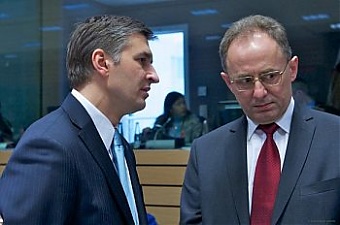 Jaroslav Neverovic (left) inm Brussels. Photo: The Council of the European Union Jaroslav Neverovic (left) inm Brussels. Photo: The Council of the European Union