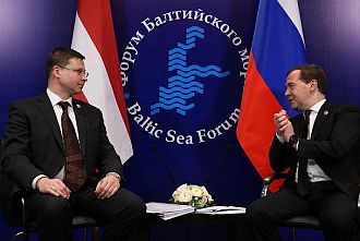 Valdis Dombrovskis and Dmitry Medvedev. Saint Petersburg, 5.04.2013. Photo: flickr.com