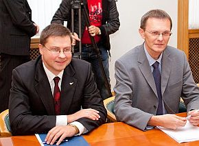 Valdis Dombrovskis and Andris Vilks.