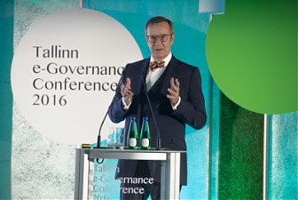 Toomas Hendrik Ilves at the conference. Photo: president.ee