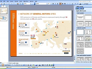 Network of General Motors sites
