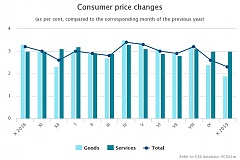 During the year, the average level of consumer prices increased by 2.3% During the year, the average level of consumer prices increased by 2.3%