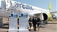 airBaltic Airbus A220-300 participates in the Airshow China 2018 airBaltic Airbus A220-300 participates in the Airshow China 2018
