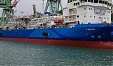 LNG bunker vessel Kairos docks in Klaipeda LNG bunker vessel Kairos docks in Klaipeda
