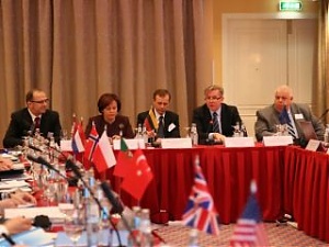 At the conference dedicated to the establishment of the Centre of Excellence for Energy Security in Vilnius, 1.02.2012. Photo: urm.lt