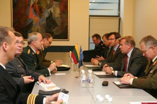 At the meeting of Knud Bartels and Audronius Azubalis. Vilnius, 22.06.2012. Photo: urm.lt