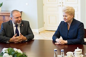 Avigdor Lieberman and Dalia Grybauskaite. Vilnius, 11.09.2014. Photo: lrp.lt